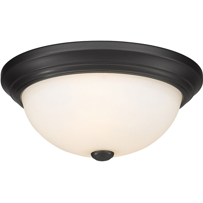 Kipson 2 Light 13 inch Matte Black Flush Mount Ceiling Light